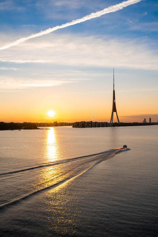 EVENING/SUNSET TRIP IN RIGA CANAL AND DAUGAVA WITH WELCOME DRINKS